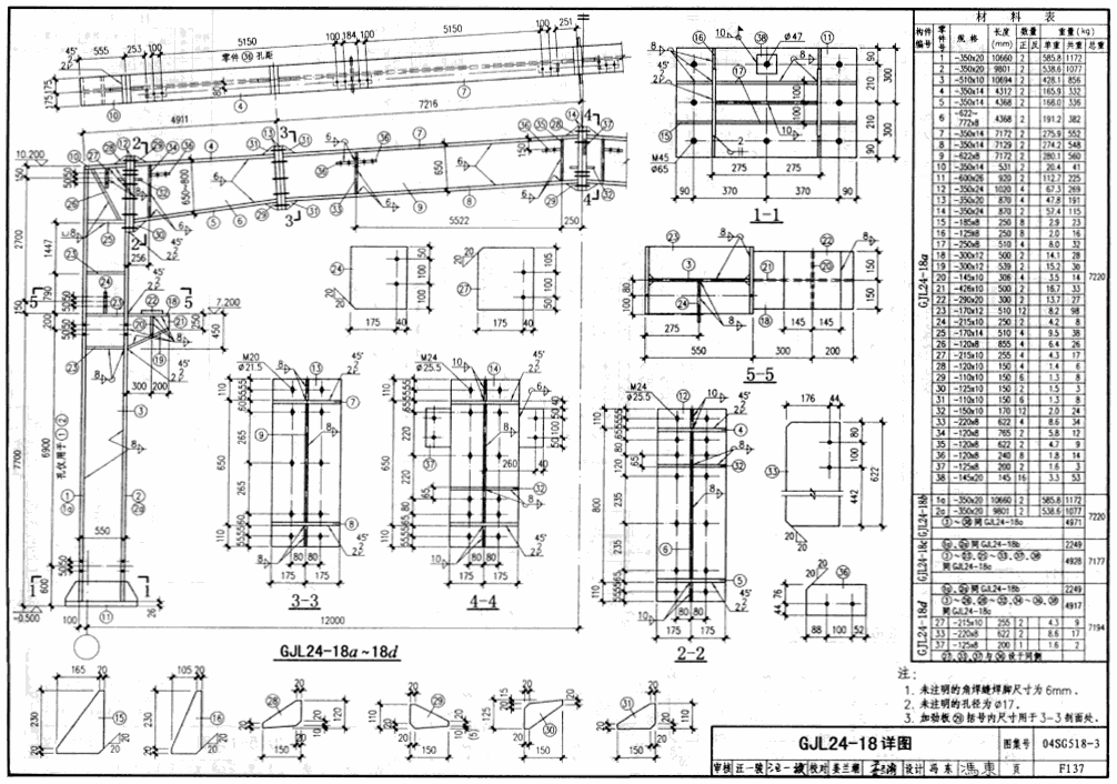 04sg518-3附构件详图:门式刚架轻型房屋钢结构(有吊车