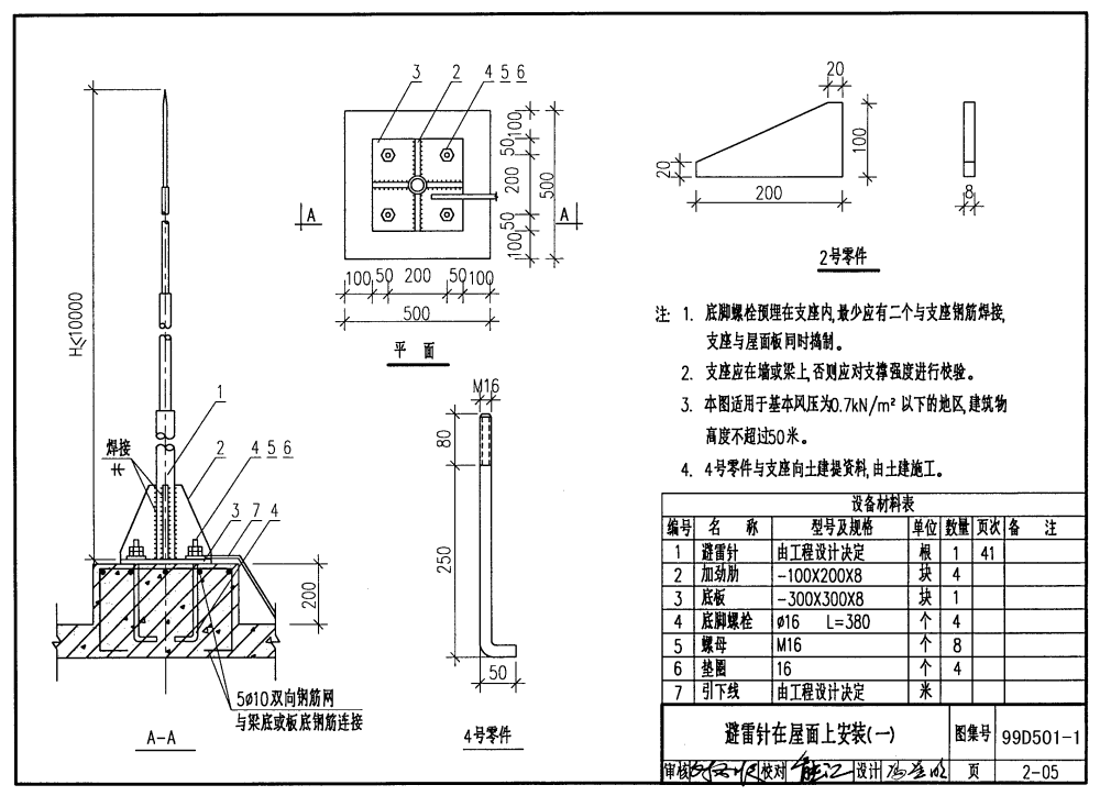99D501-1、99(03)D501-1:建筑物防雷设施安装(含2003年局部修改版) - 国家建筑标准设计网
